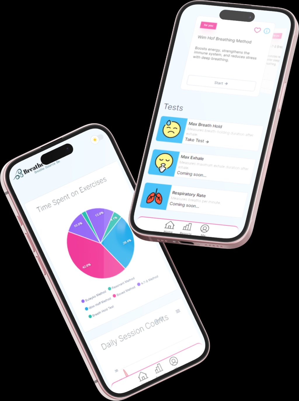 BreatheVibes App Home Screen