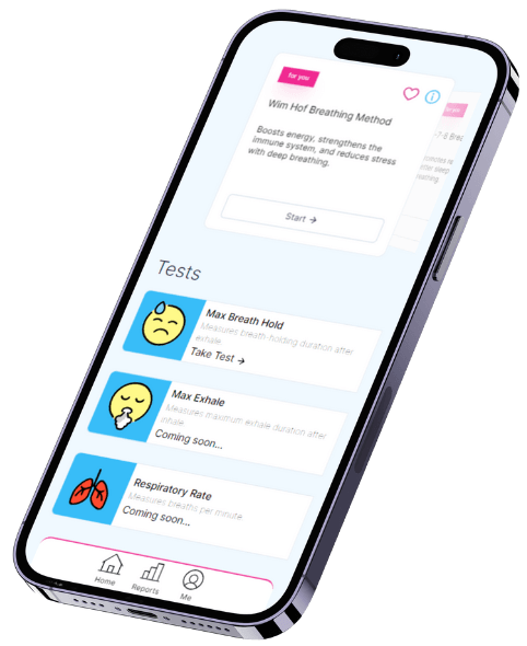 BreatheVibes App Home Screen